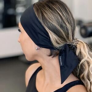 Hairbrella NWT LOT of 5 Adjustable Satin-Lined Headbands Black Red Blush Gray